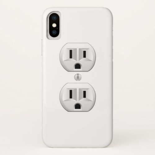 Electrical Plug Click to Customize Color Decor iPhone XS Case