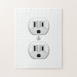 Electrical Plug Click to Customize Color Decor Jigsaw Puzzle