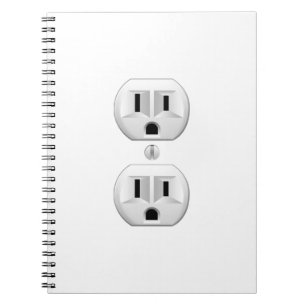 Electrical Plug Click to Customize Color Decor Notebook