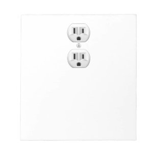 Electrical Plug Click to Customize Color Decor Notepad
