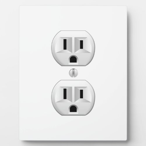 Electrical Plug Click to Customize Color Decor Plaque