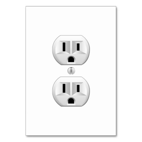 Electrical Plug Click to Customize Color Decor Table Number