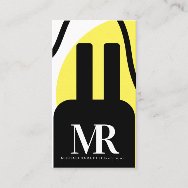 Electrical Plug Electrician Business Branding Card (Front)