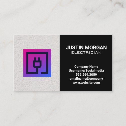 Electrical Plug  Electrician Icon Business Card