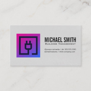Electrical Plug Electrician Logo Business Card