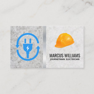 Electrical Plug Hardhat Business Card