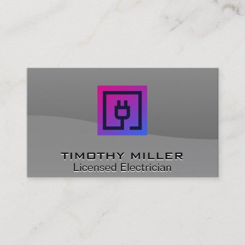 Electrical Plug Icon  Electrician Business Card