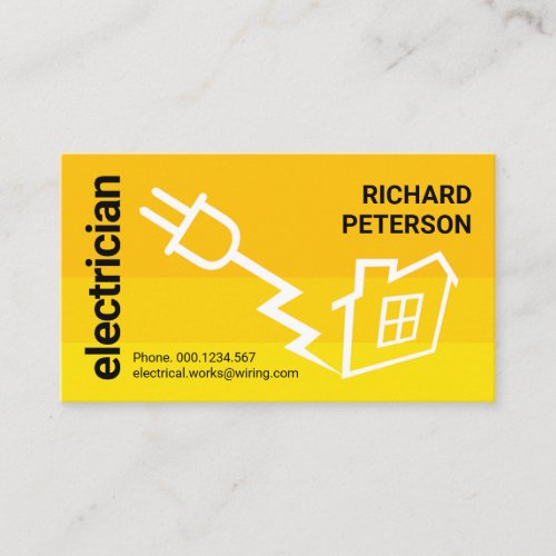 Electrical Plug Powering Home Business Card
