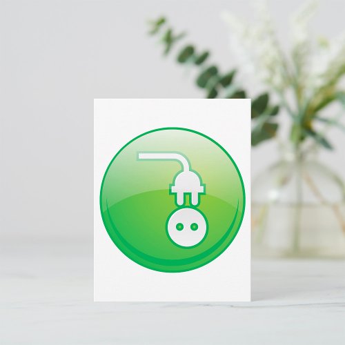 Electrical Plug Symbol Note Card