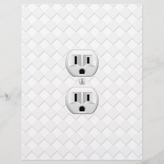 Electrical Plug Wall Outlet Fun Customize This (Front)