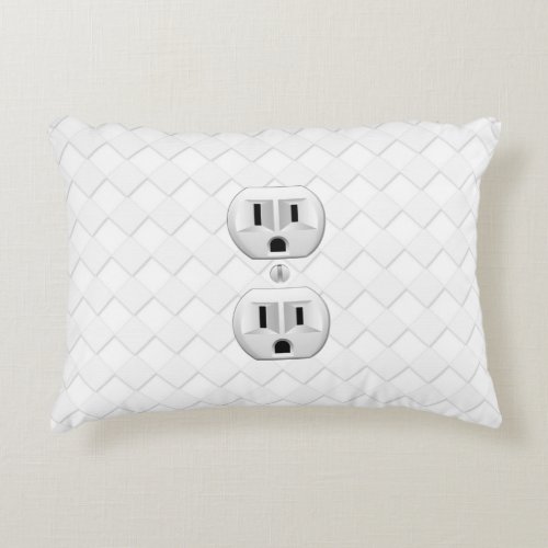 Electrical Plug Wall Outlet Fun Customize This Accent Pillow