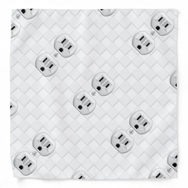 Electrical Plug Wall Outlet Fun Customize This Bandana (Front)