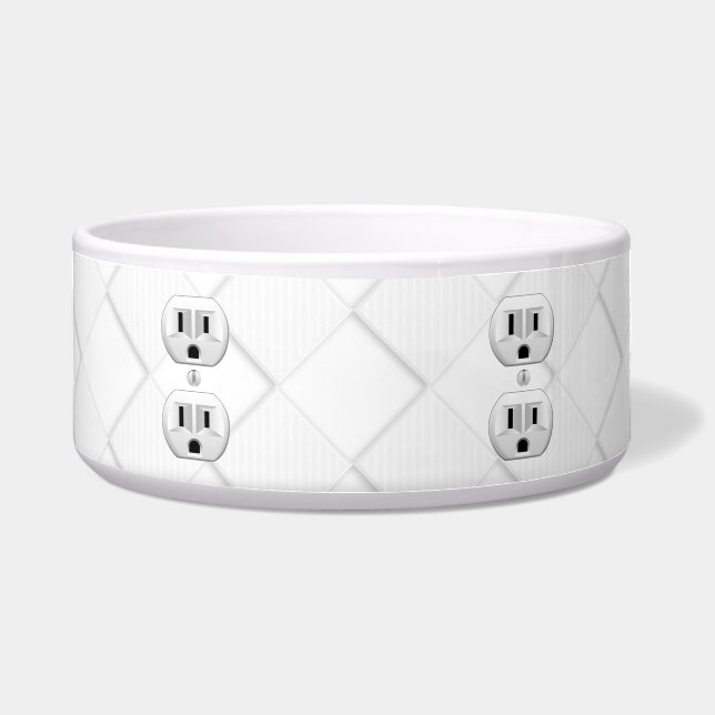 Electrical Plug Wall Outlet Fun Customize This Bowl (Front)