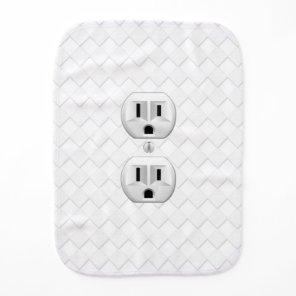 Electrical Plug Wall Outlet Fun Customize This Burp Cloth