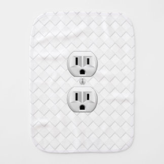 Electrical Plug Wall Outlet Fun Customize This Burp Cloth