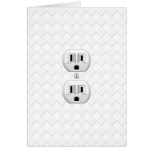 Electrical Plug Wall Outlet Fun Customize This Cards