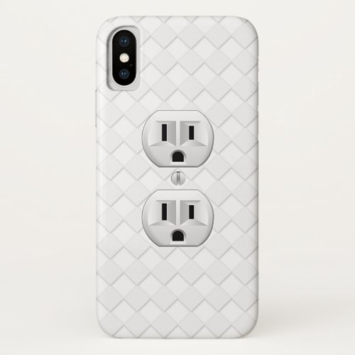 Electrical Plug Wall Outlet Fun Customize This iPhone XS Case