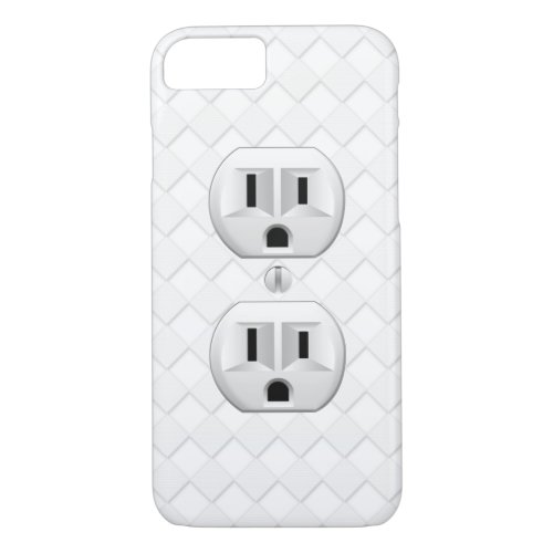 Electrical Plug Wall Outlet Fun Customize This iPhone 87 Case