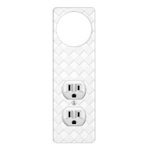 Electrical Plug Wall Outlet Fun Customize This Door Hanger
