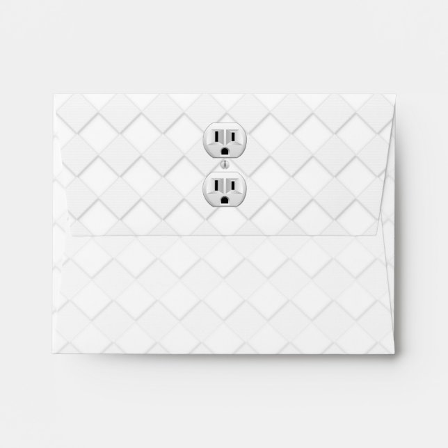 Electrical Plug Wall Outlet Fun Customize This Envelope (Back (Top Flap))