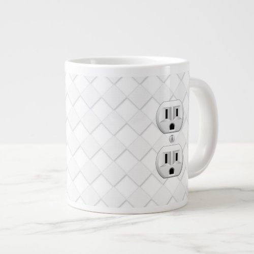 Electrical Plug Wall Outlet Fun Customize This Giant Coffee Mug