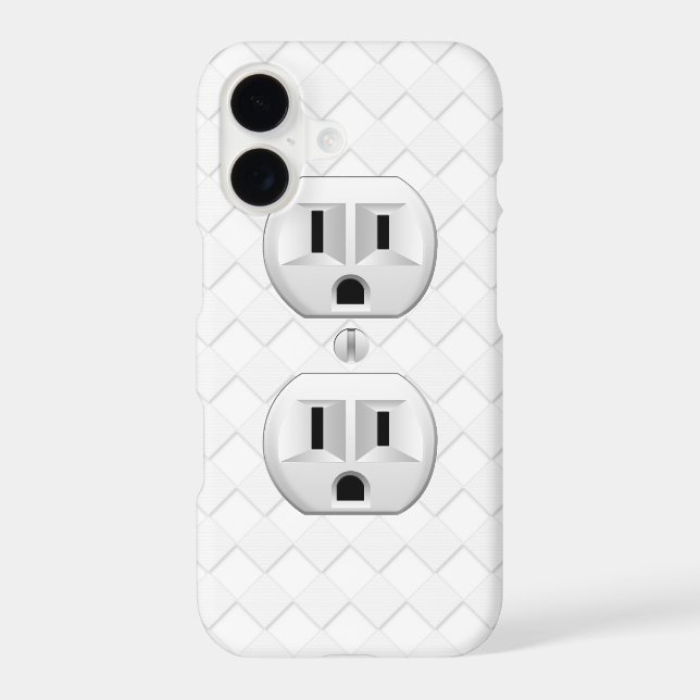 Electrical Plug Wall Outlet Fun Customize This Iphone Case (Back)
