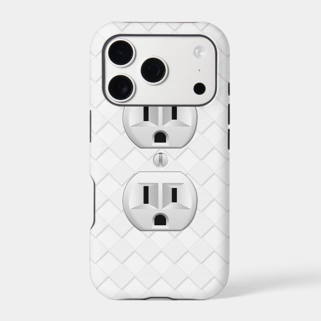Electrical Plug Wall Outlet Fun Customize This Iphone Case (Back)
