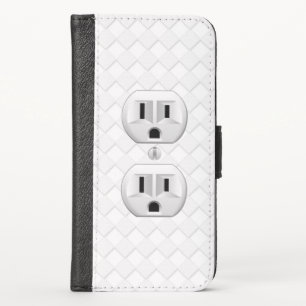 Electrical Plug Wall Outlet Fun Customize This iPhone X Wallet Case