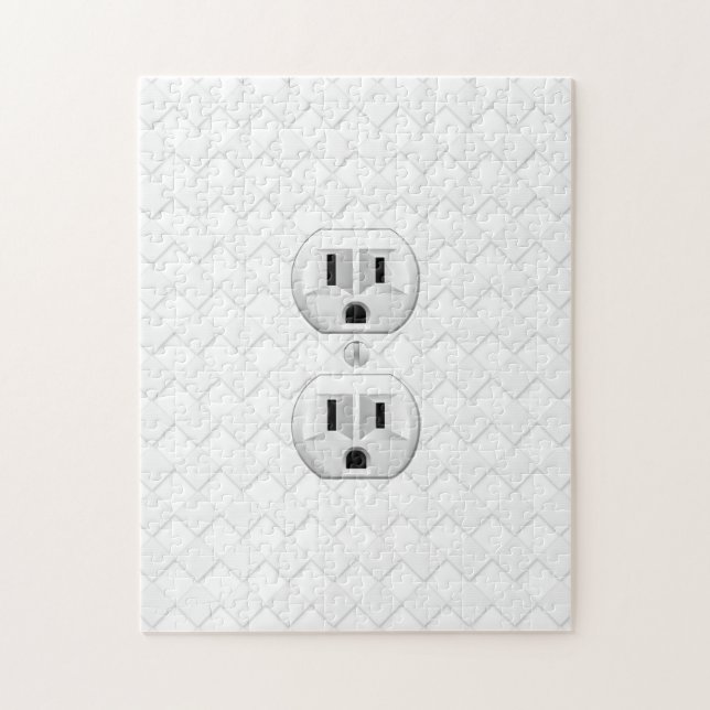 Electrical Plug Wall Outlet Fun Customize This Jigsaw Puzzle (Vertical)