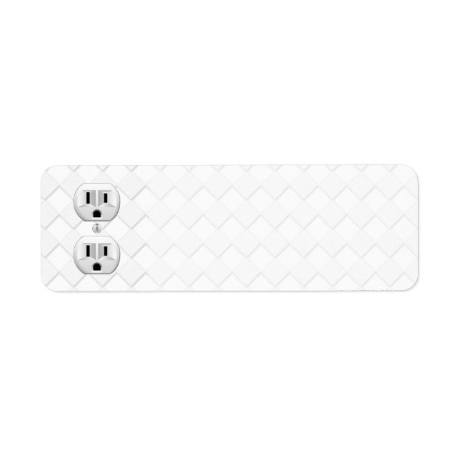 Electrical Plug Wall Outlet Fun Customize This Label (Front)