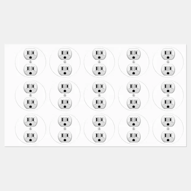 Electrical Plug Wall Outlet Fun Customize This Labels | Zazzle