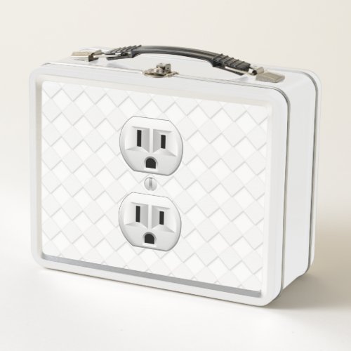 Electrical Plug Wall Outlet Fun Customize This Metal Lunch Box