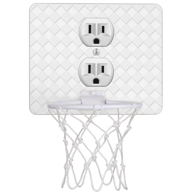 Electrical Plug Wall Outlet Fun Customize This Mini Basketball Hoop (Front)