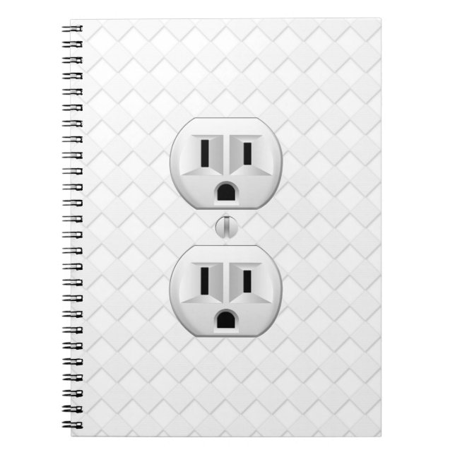 Electrical Plug Wall Outlet Fun Customize This Notebook (Front)