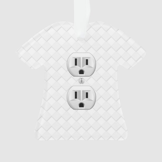 Electrical Plug Wall Outlet Fun Customize This Ornament (Front)