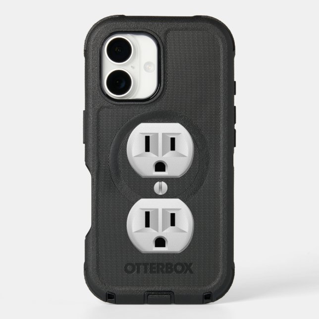 Electrical Plug Wall Outlet Fun Customize This Otterbox iPhone Case (Back)