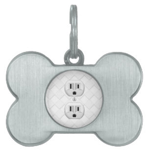 Electrical Plug Wall Outlet Fun Customize This Pet Name Tag