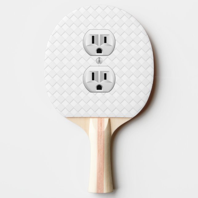 Electrical Plug Wall Outlet Fun Customize This Ping-Pong Paddle (Back)