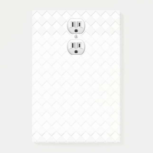 Electrical Plug Wall Outlet Fun Customize This Post-it Notes (Front)