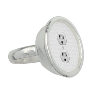 Electrical Plug Wall Outlet Fun Customize This Ring