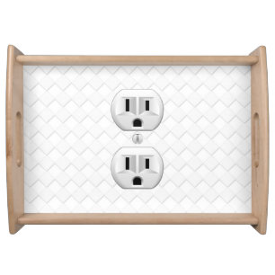 Electrical Plug Wall Outlet Fun Customize This Serving Tray