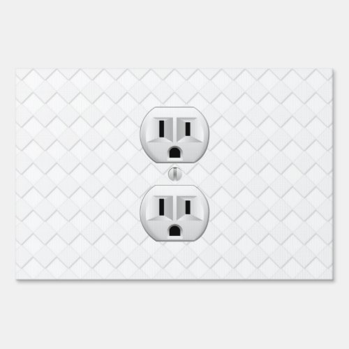 Electrical Plug Wall Outlet Fun Customize This Sign