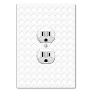 Electrical Plug Wall Outlet Fun Customize This Table Number