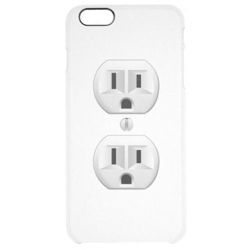 Electrical Plug Wall Outlet Fun Customize This Clear iPhone 6 Plus Case