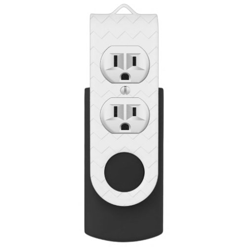 Electrical Plug Wall Outlet Fun Customize This USB Flash Drive