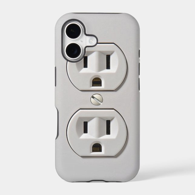 Electrical Power Outlet Plug in Iphone Case (Back)