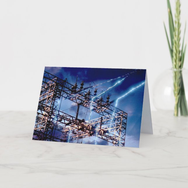 Electrical power substation card (Front)