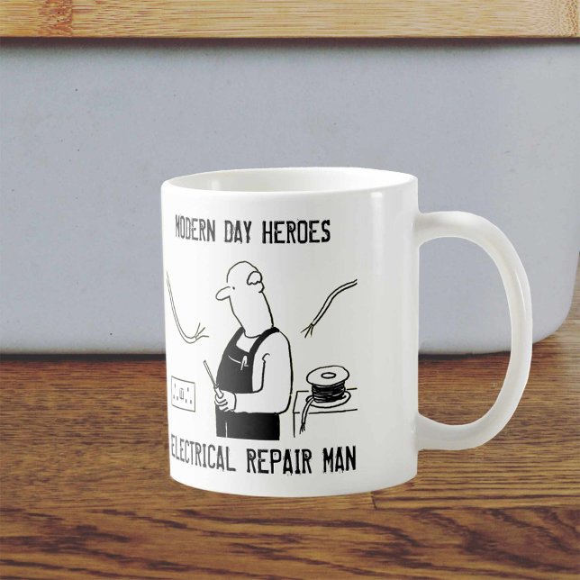 Electrical Repair Man. Electrician Gift Coffee Mug (Creator Uploaded)