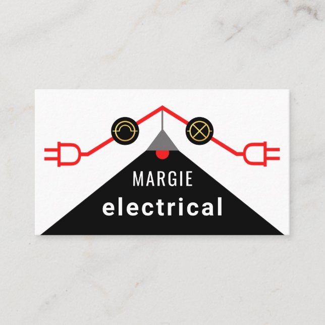 Electrical Rooftop Circuit Wiring Frame Business Card (Front)