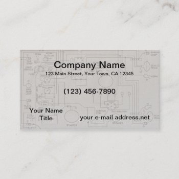 Electrical Schematics Business Card by timelesscreations at Zazzle